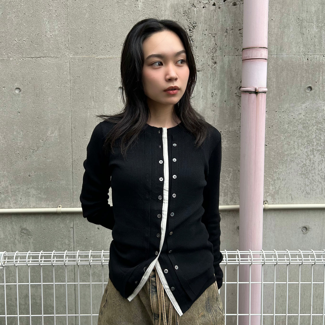 [MAISON SPECIAL]2WAYシャツニット/BLACK(21252365204)