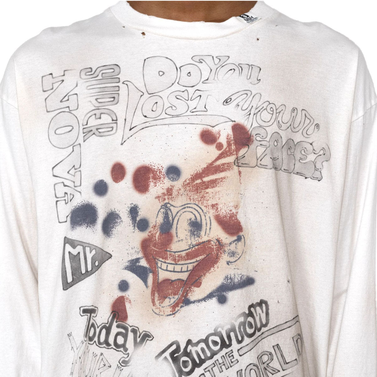MAISON MIHARA YASUHIRO]Distressed LS T-shirt/WHITE(J11LT531) – R&Co.