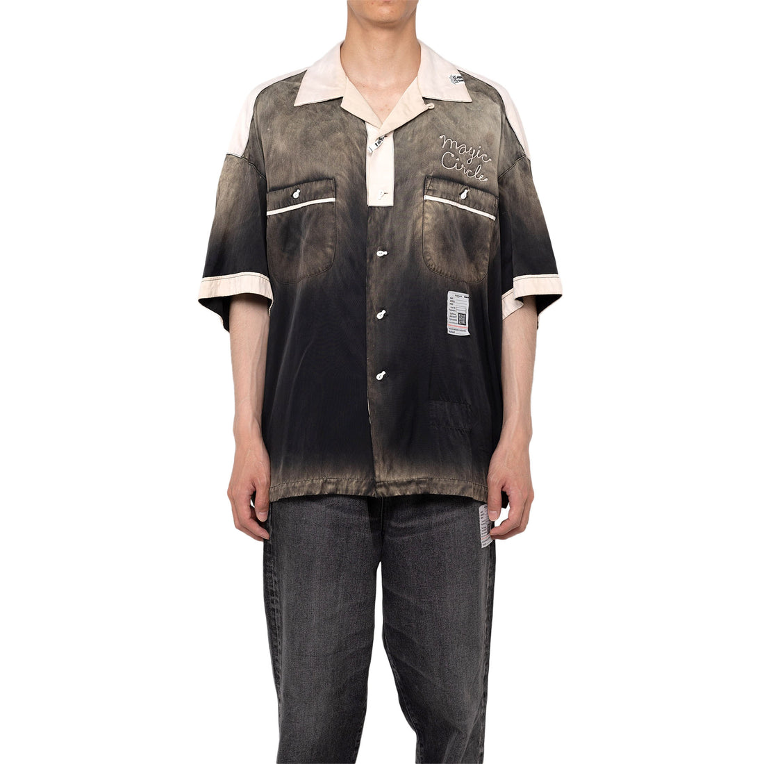 [MAISON MIHARA YASUHIRO]Bowling Half-sleeve Shirt/BLACK(J12SH071)