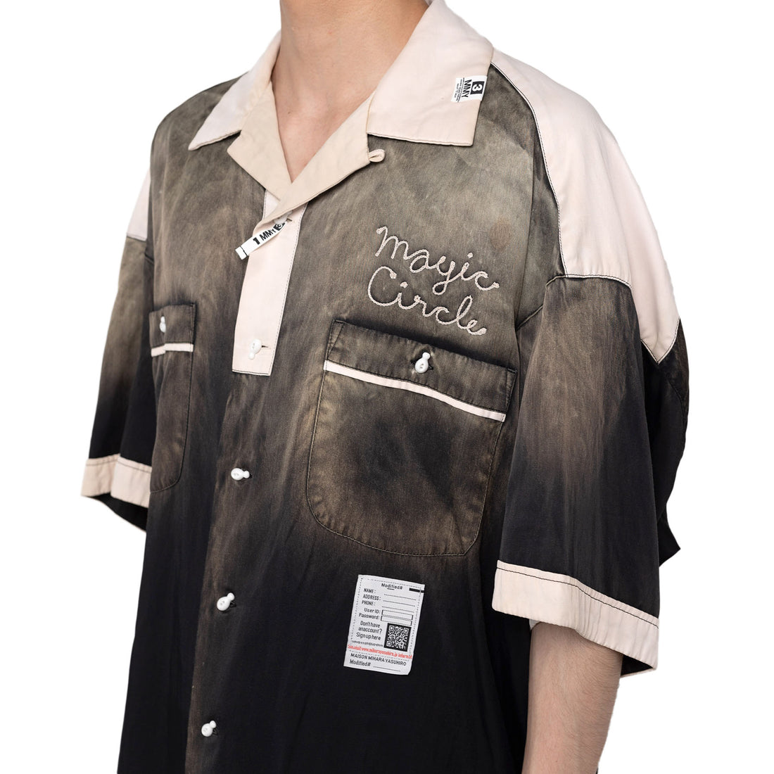 [MAISON MIHARA YASUHIRO]Bowling Half-sleeve Shirt/BLACK(J12SH071)