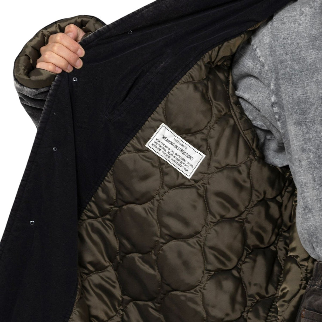 [MAISON MIHARA YASUHIRO]Puffer Corduroy Coat/BLACK(J15CT133)