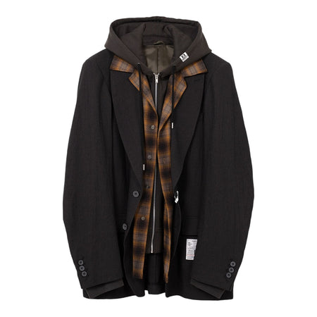 [MAISON MIHARA YASUHIRO]Triple Layered Wool Jacket/BLACK(J15JK131)