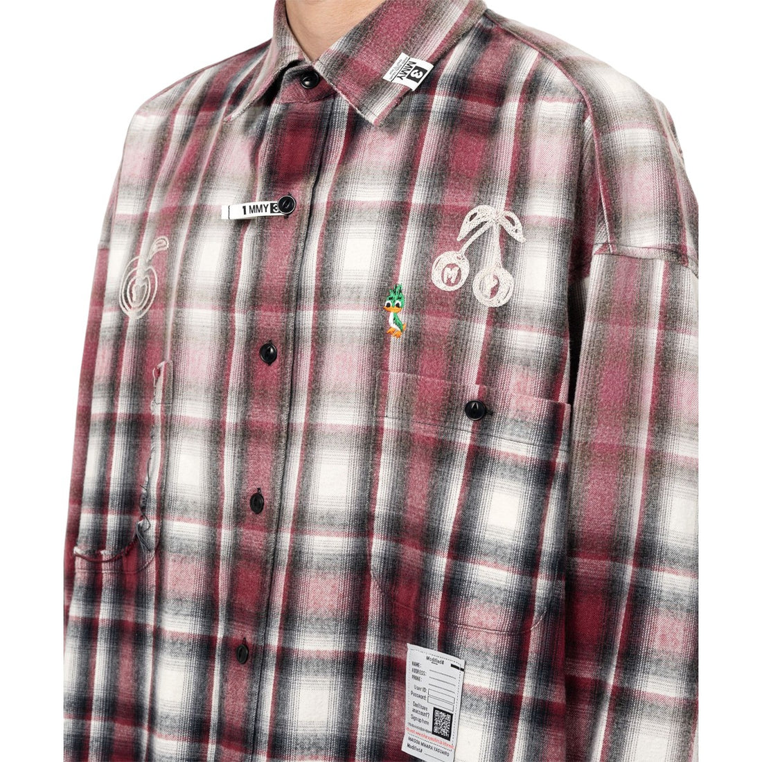 [MAISON MIHARA YASUHIRO]Vintage Like Check Shirt/RED(J15SH181)