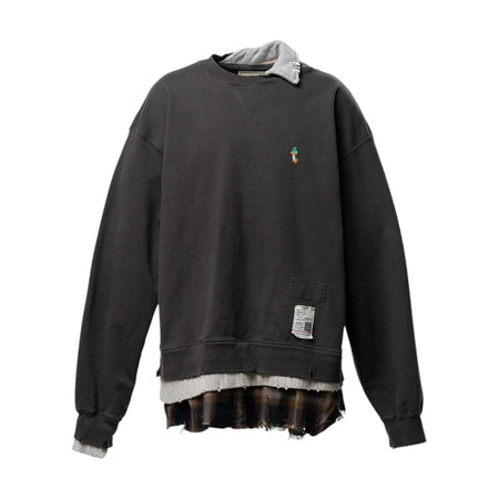 [MAISON MIHARA YASUHIRO]Triple Layered Sweatshirt/BLACK(J16PO752)