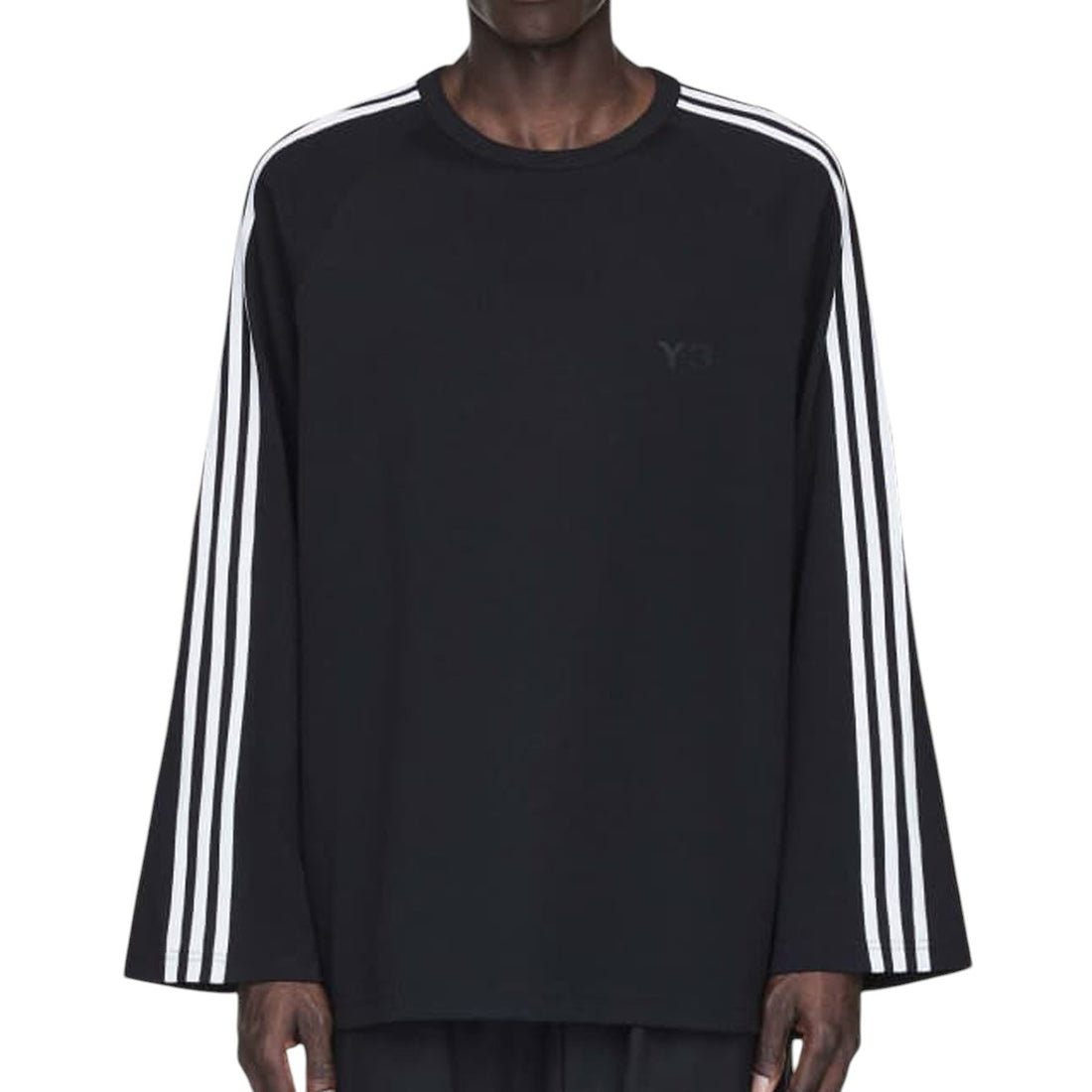 [Y-3]LONG SLEEVE TEE 3-STRIPES/BLACK(JW7351)