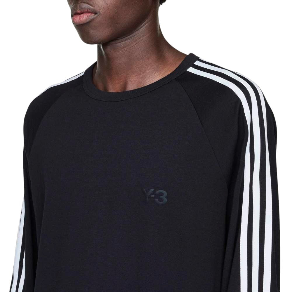 [Y-3]LONG SLEEVE TEE 3-STRIPES/BLACK(JW7351)