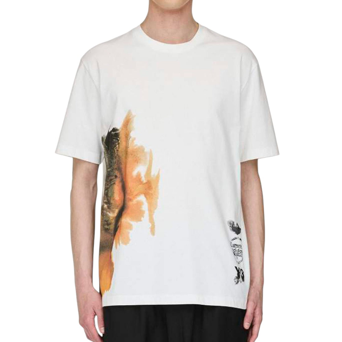 [Y-3]AOP SHORT SLEEVE TEE/WHITE(JX4744)