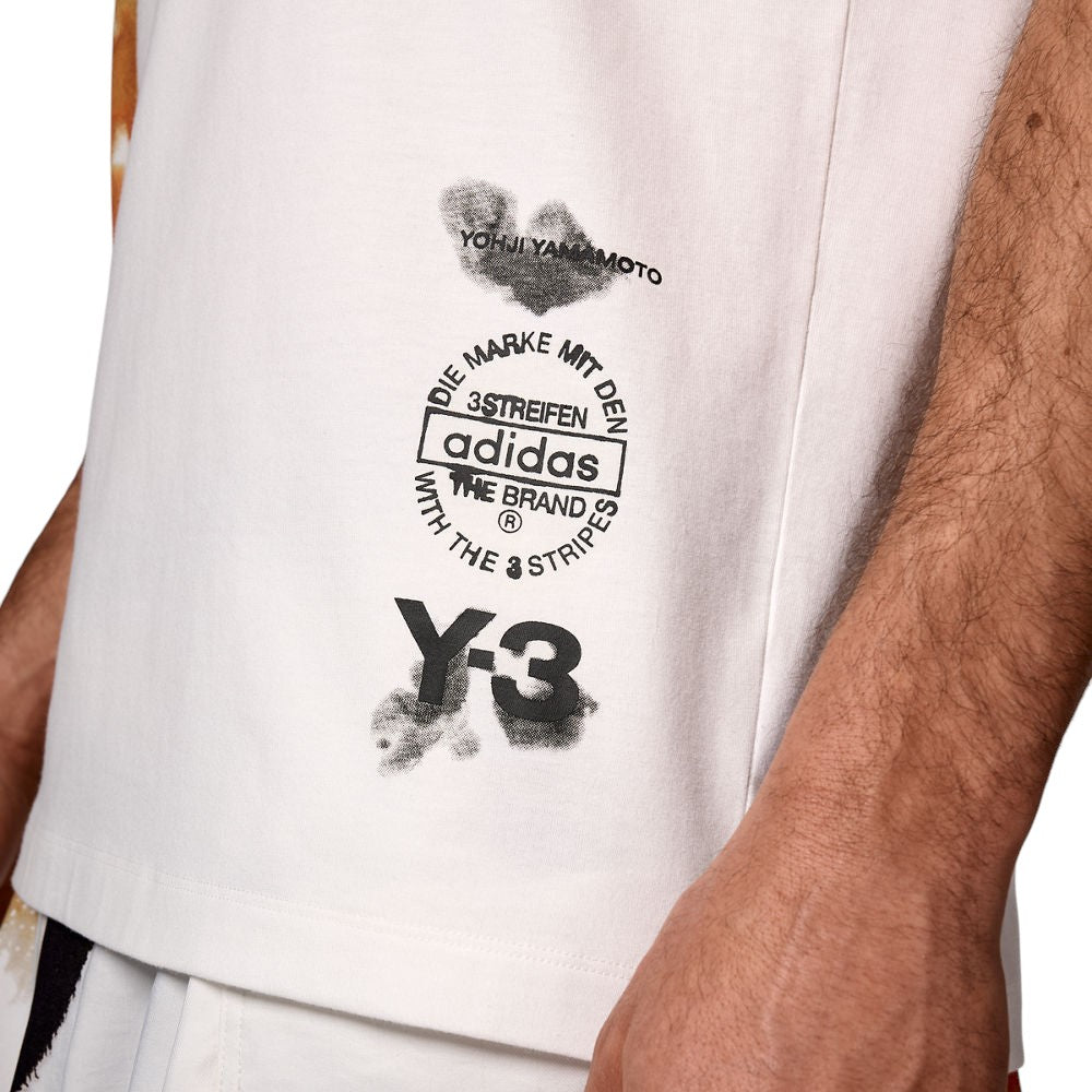 [Y-3]AOP SHORT SLEEVE TEE/WHITE(JX4744)