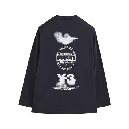 [Y-3]GRAPHIC LONG SLEEVE TEE/BLACK(JX4747)