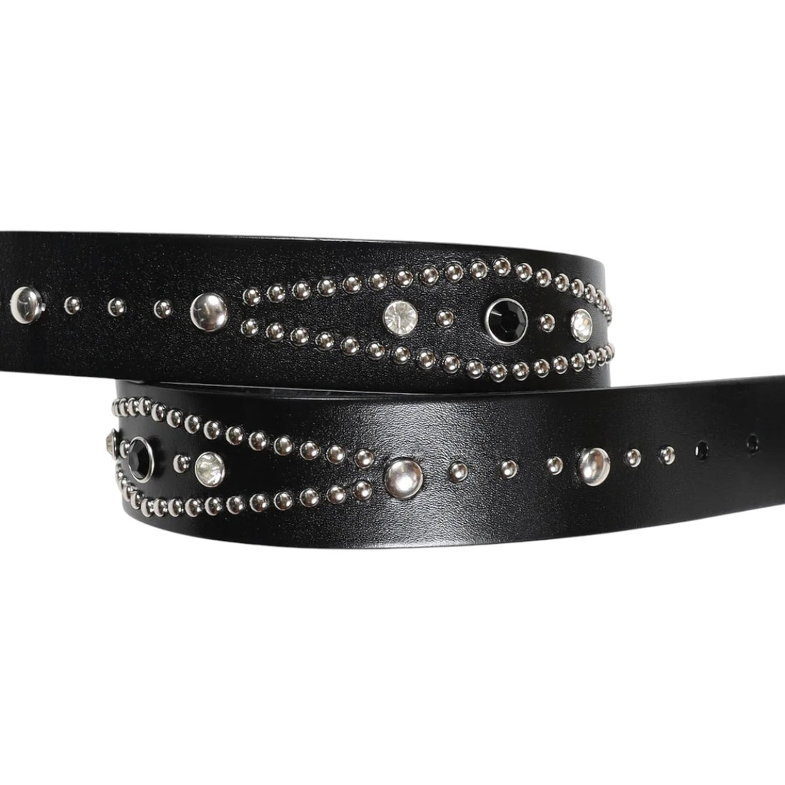 [JieDa]WIDE STUDS BELT/BLACK(Jie-25W-GD18)