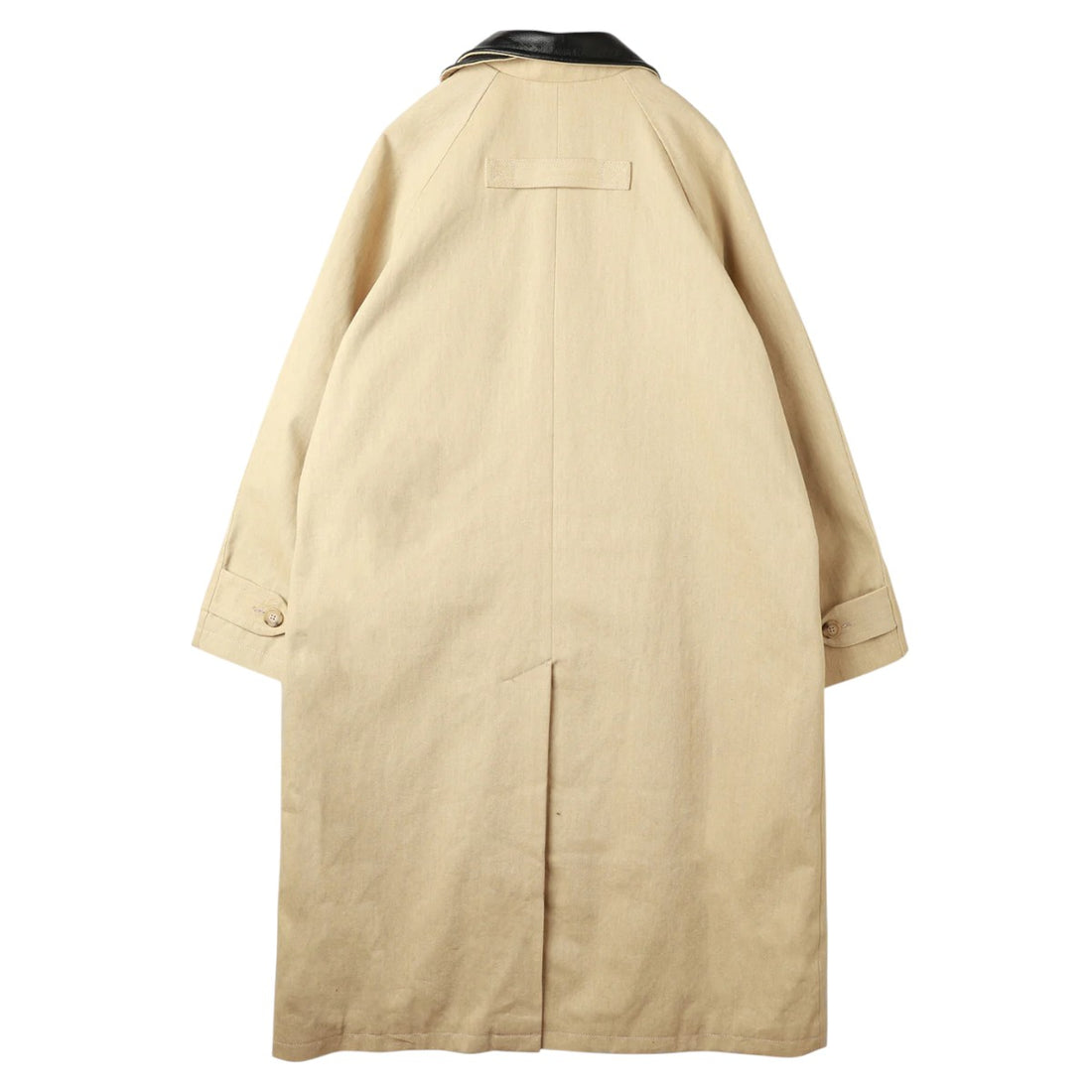[JieDa]LEATHER COLLAR FADE OVER COAT/BEIGE(Jie-25W-JK01)