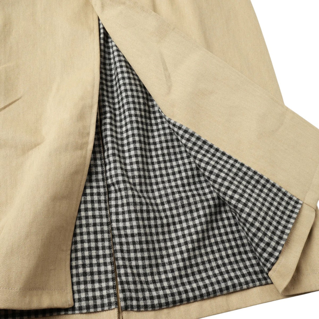 [JieDa]LEATHER COLLAR FADE OVER COAT/BEIGE(Jie-25W-JK01)