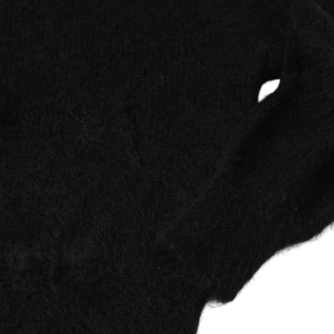 [JieDa]MOHAIR ZIP HOODIE/BLACK(Jie-25W-KN03)