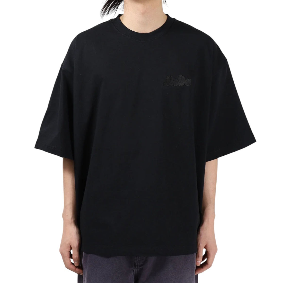 [JieDa]EMBROIDERY BIG TEE/BLACK(Jie-STD-CT01)