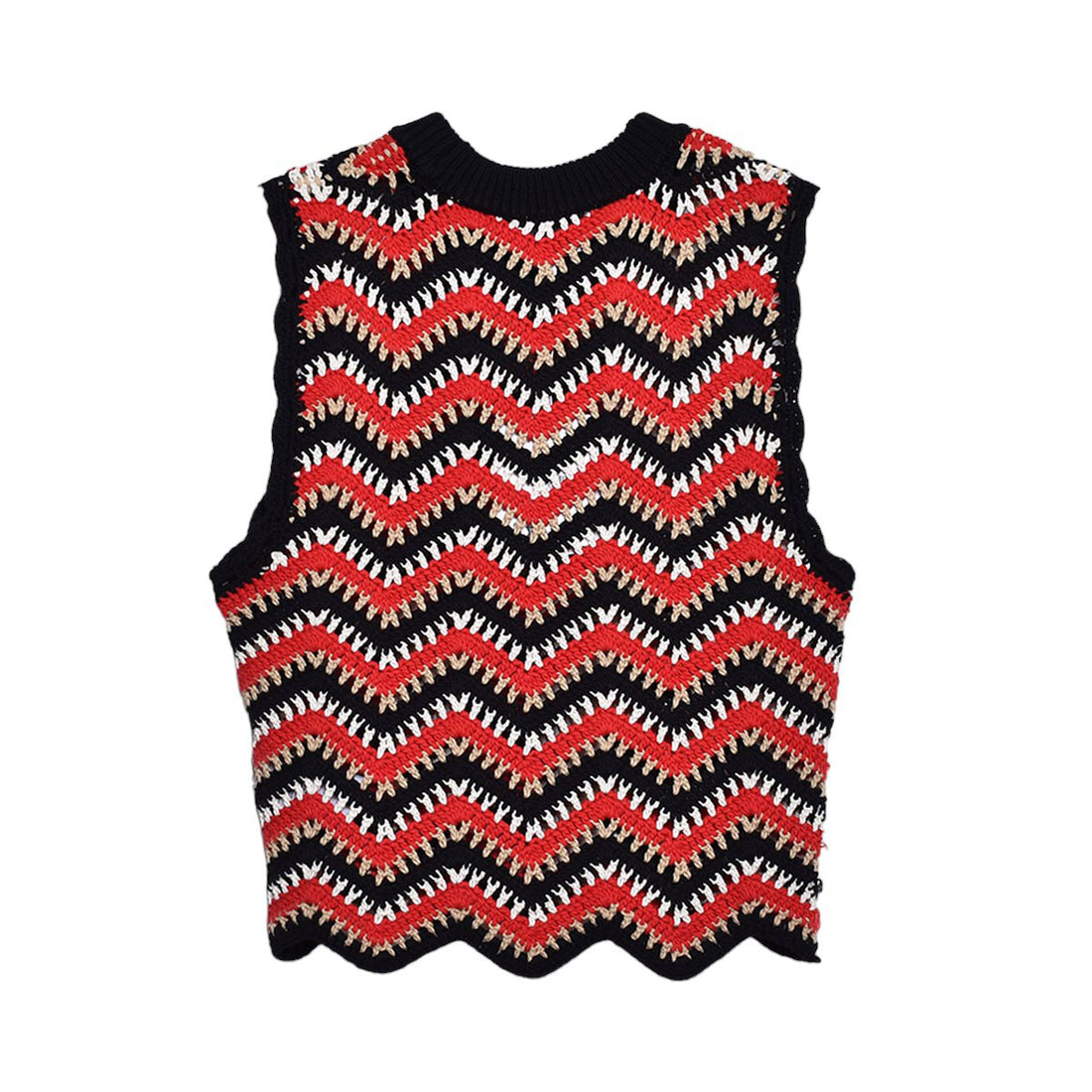 [GANNI]Cotton Crochet Vest/RED(K2160)