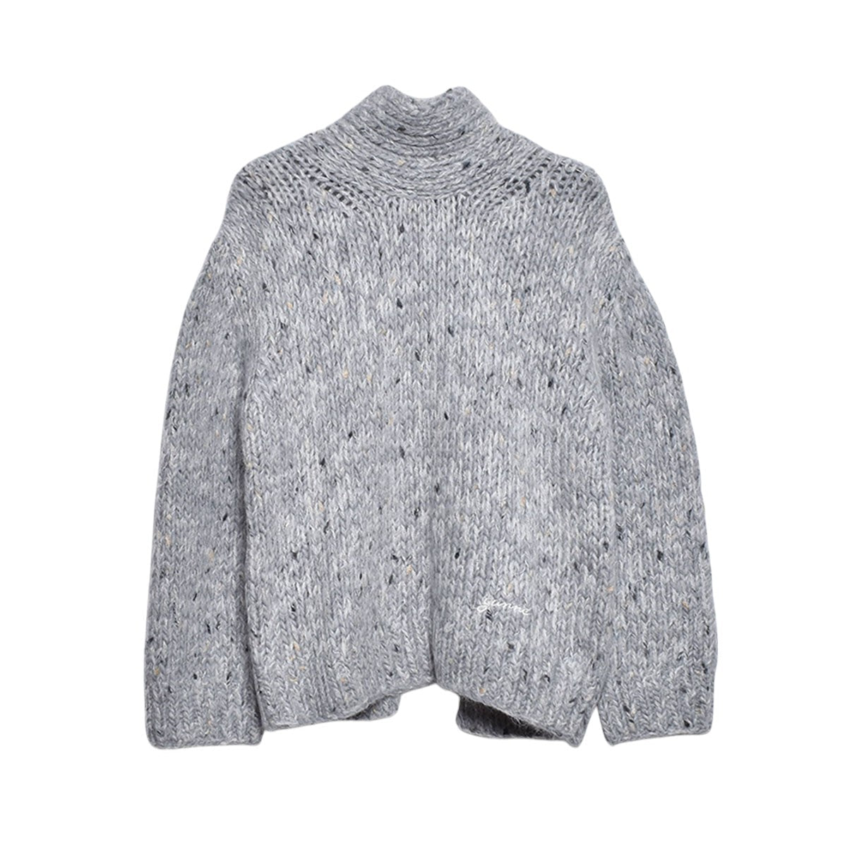 GANNI]Chunky Marled Handknit Open Back Pullover/GRAY(K2294) – R&Co.