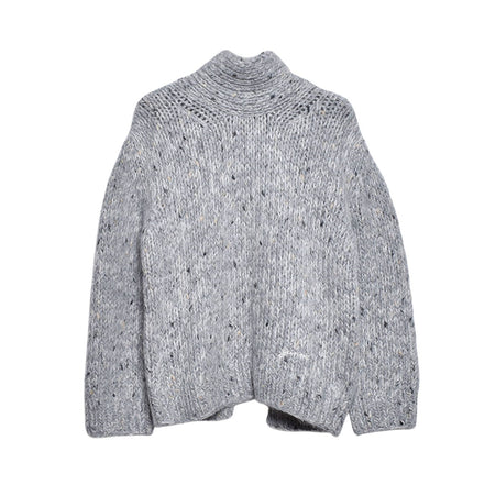 [GANNI]Chunky Marled Handknit Open Back Pullover (K2294)