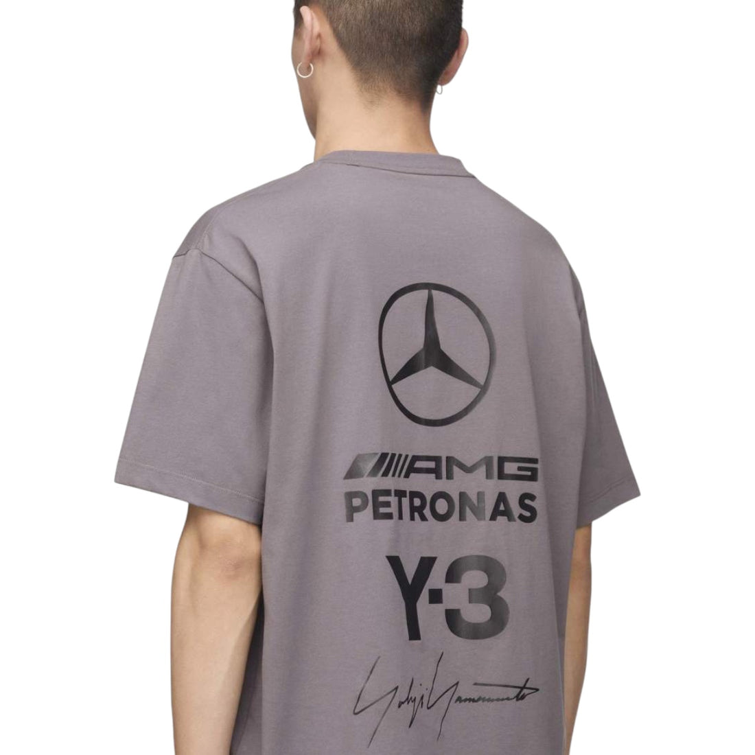 [Y-3]Y-3 MERCEDES - AMG PETRONAS FORMULA 1 TEAM LOGO STACK SHORT SLEEVE TEE/GRANIT(KS4838)