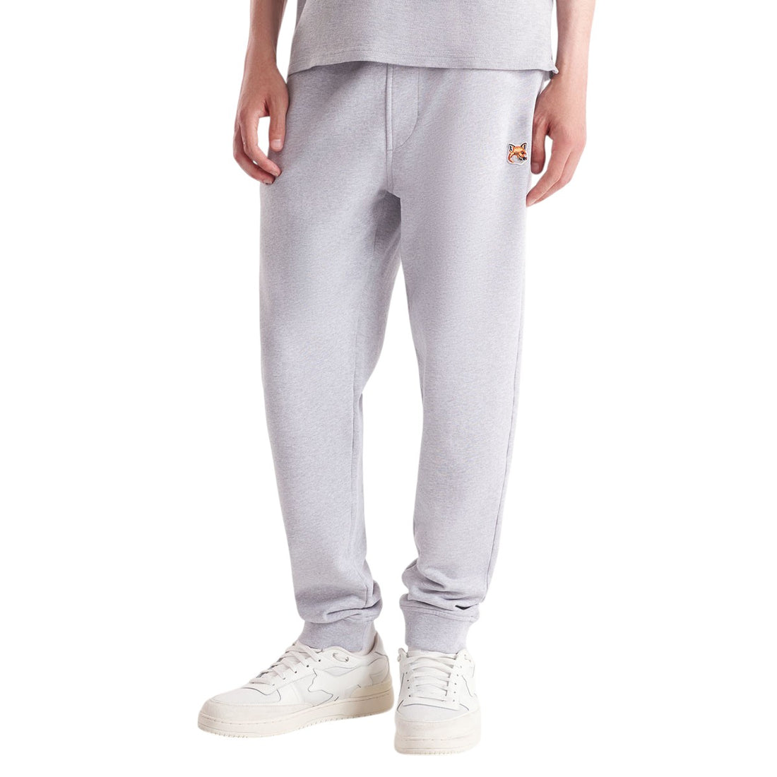 [MAISON KITSUNE]FOX HEAD PATCH REGULAR JOG PANTS/GRAY(LM01114KM0001)