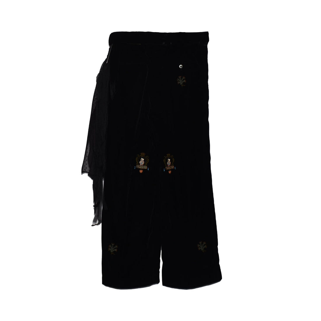 [Midorikawa]EMBROIDERY VELVET BELTED SLACKS(MID26AW-PT02B)