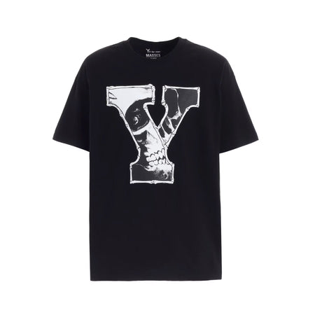 [MASSES × Y's for men]ROUND NECK SHORT SLEEVE T C Ys/BLACK(ML-T72-990-2A25)
