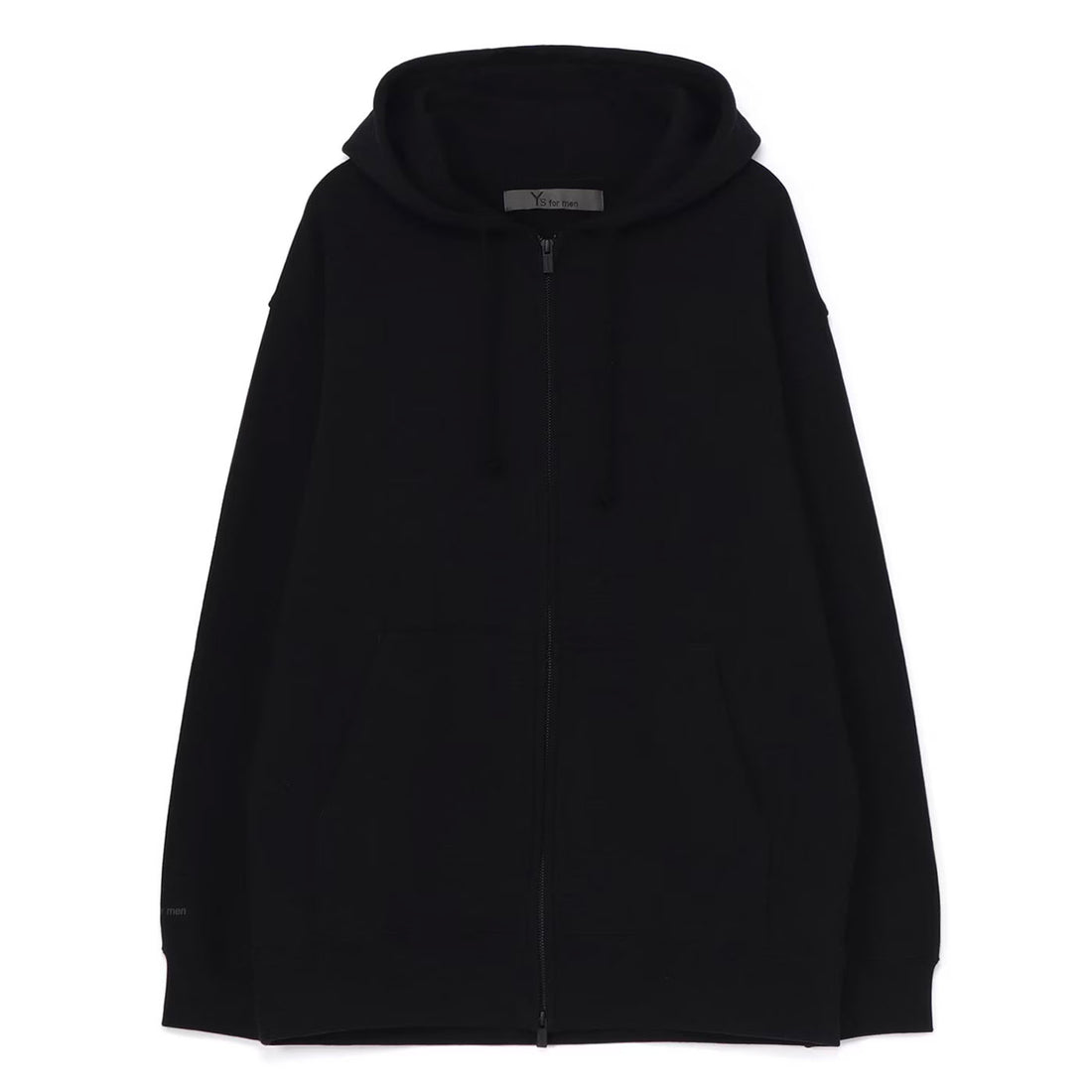 [Y's for men]FLEECE HOODIE WITH LOGO PRINT/BLACK(MO-T43-077)