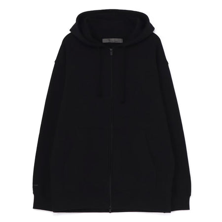 [Y's for men]FLEECE HOODIE WITH LOGO PRINT/BLACK(MO-T43-077)