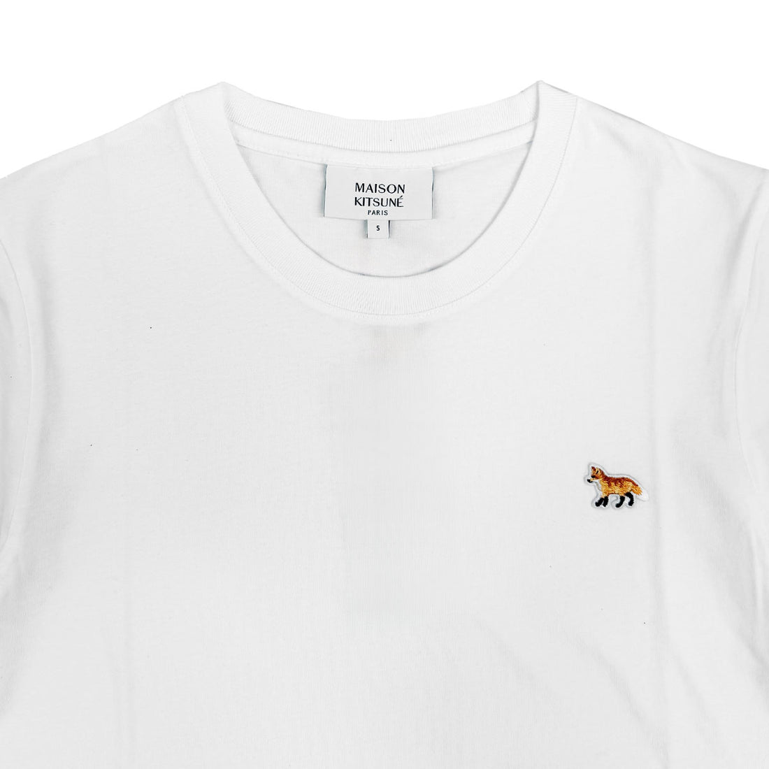 [MAISON KITSUNE]BABY FOX PATCH REGULAR TEE-SHIRT/WHITE(MW00110KJ0008)