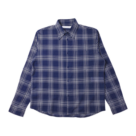 [NO MAINTENANCE] JAYNE OXFORD LS SHIRT / NAVY (NM-0221-N)