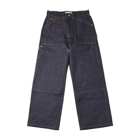 [NO MAINTENANCE] BAGGY DENIM DOUBLE KNEE / RAW BLUE (NM-0256-BU)