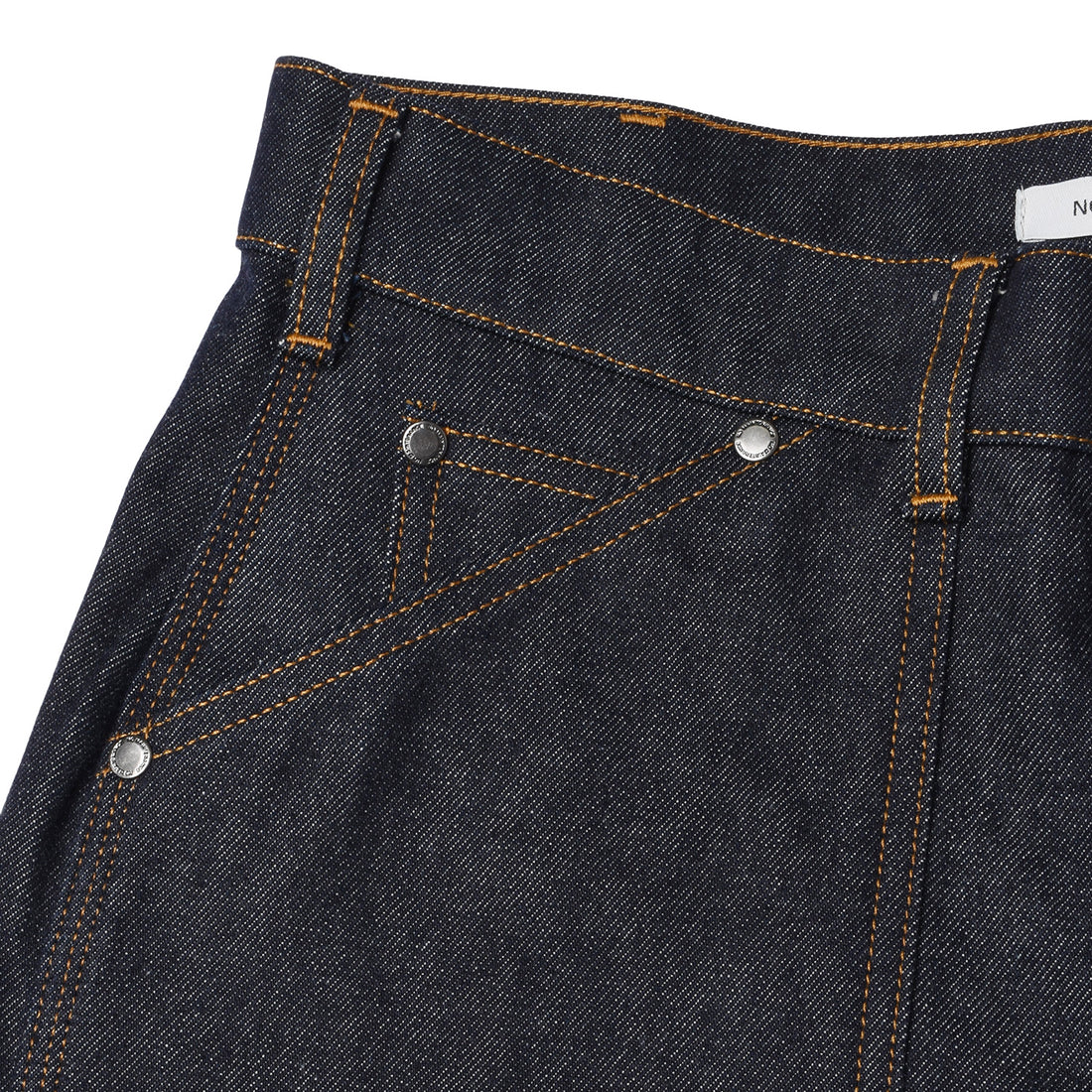 [NO MAINTENANCE] BAGGY DENIM DOUBLE KNEE / RAW BLUE (NM-0256-BU)
