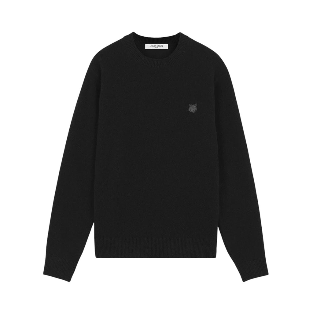 MAISON KITSUNE]BOLD FOX HEAD PATCH REGULAR JUMPER/BLACK 