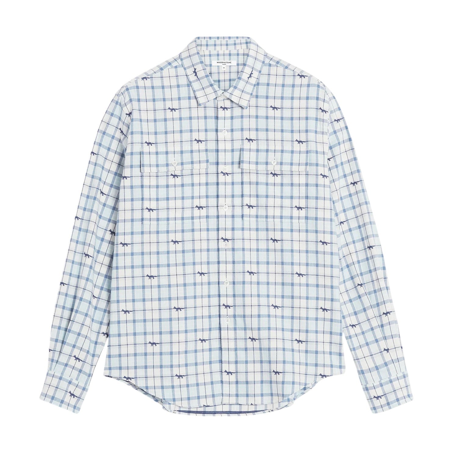maison kitsune シャツ MAISON KITSUNE]DOUBLE POCKET SKATE SHIRT (OM00425WW0118) – R&Co.