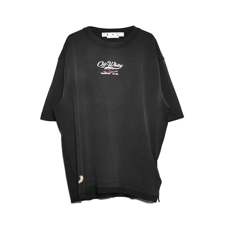 [Off-White]WAVE OFF RAW OVER SKATE S/S TEE/BLACK(OMAS23-RTW0054)