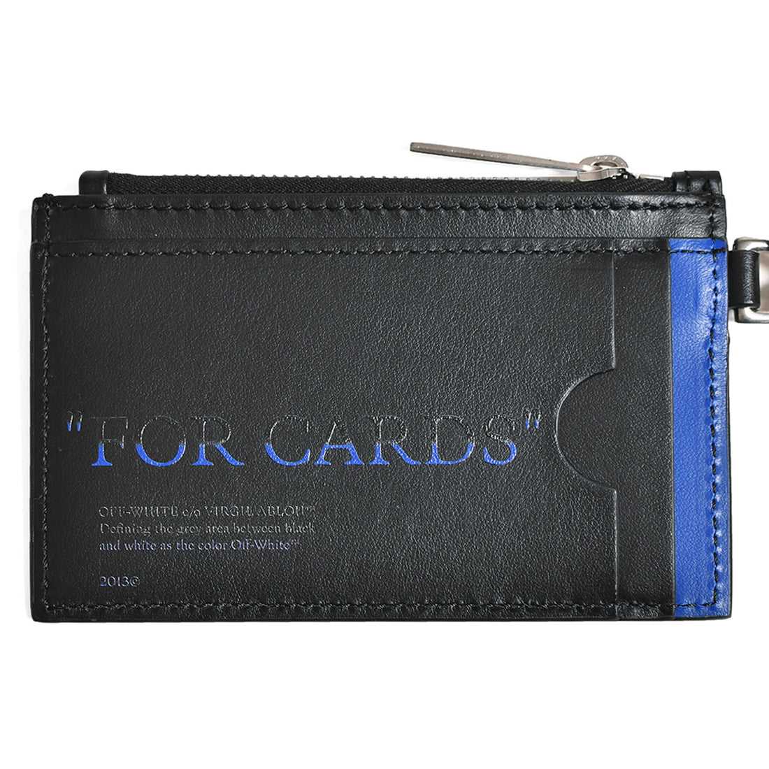 [Off-White]QUOTE BOOKISH KEY RING CARD CASE/BLACK/BLUE(OMNE23-SLG1135)