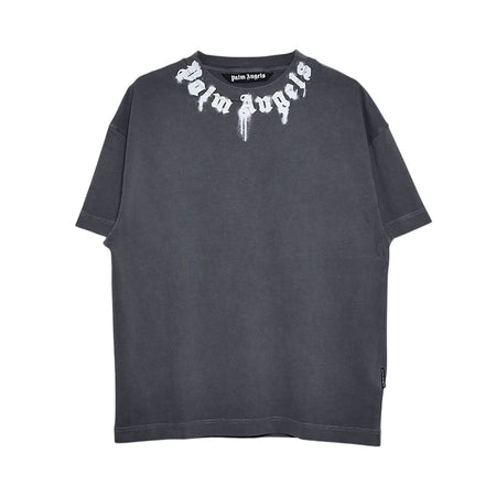 [Palm Angels]NECK LOGO REG TEE/D.GRAY(PMAF25-013)