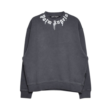 [Palm Angels]NECK LOGO REG CREW/D.GRAY(PMBF25-047)