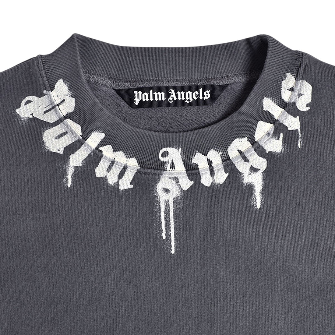 [Palm Angels]NECK LOGO REG CREW/D.GRAY(PMBF25-047)