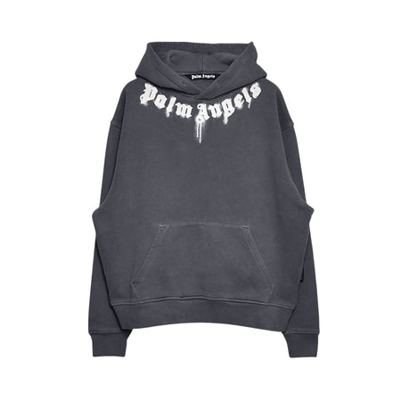 [Palm Angels]NECK LOGO REG HOODY/D.GRAY(PMBF25-059)