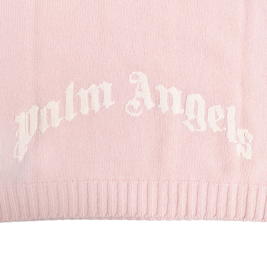 [Palm Angels]CURVED LOGO SWEATERREC/PPINK/WHITE(PMHR24-247)