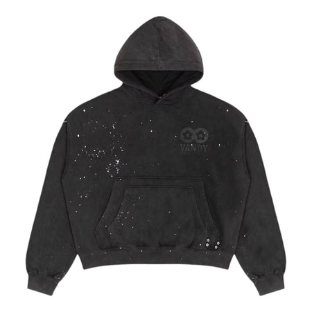 [VANDY THE PINK]Paint Splatter Flower Hoodie/WASHED BLACK(VD3040)