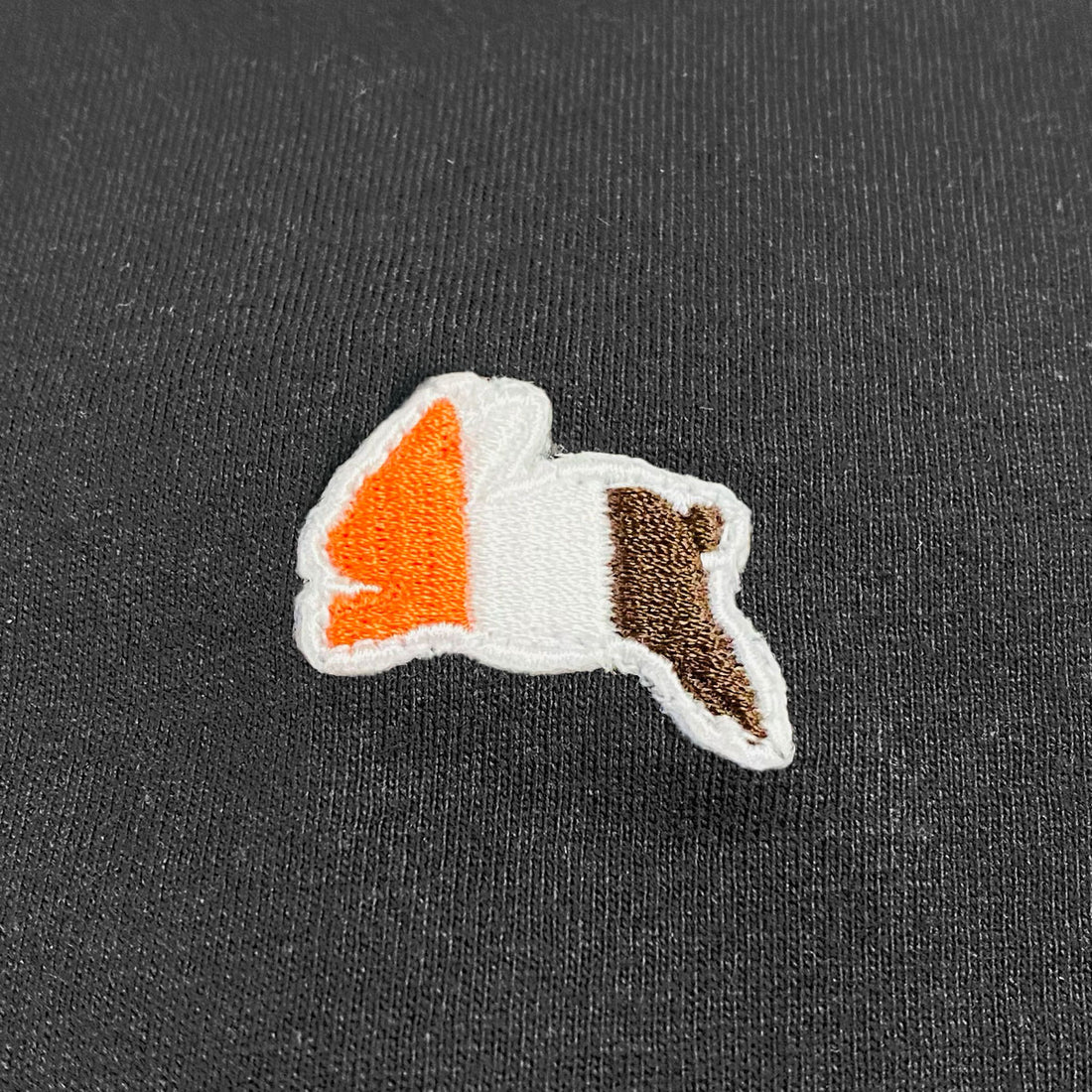 [R&Co.]RABBIT EMBROIDERY T-SHIRT/BLACK/ORANGE×BROWN(R251-0101)