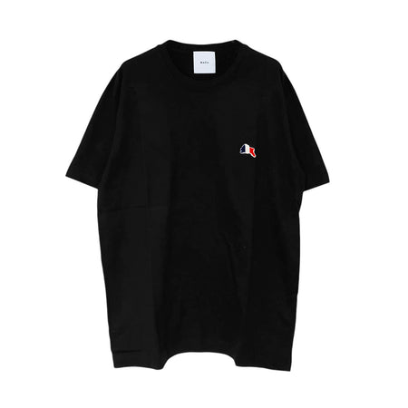 [R&Co.]RABBIT EMBROIDERY T-SHIRT/BLACK/BLUE×RED(R251-0101)