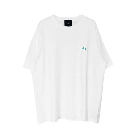 [R&Co.]RABBIT EMBROIDERY T-SHIRT/WHITE/TBLUE×WHITE(R251-0101)