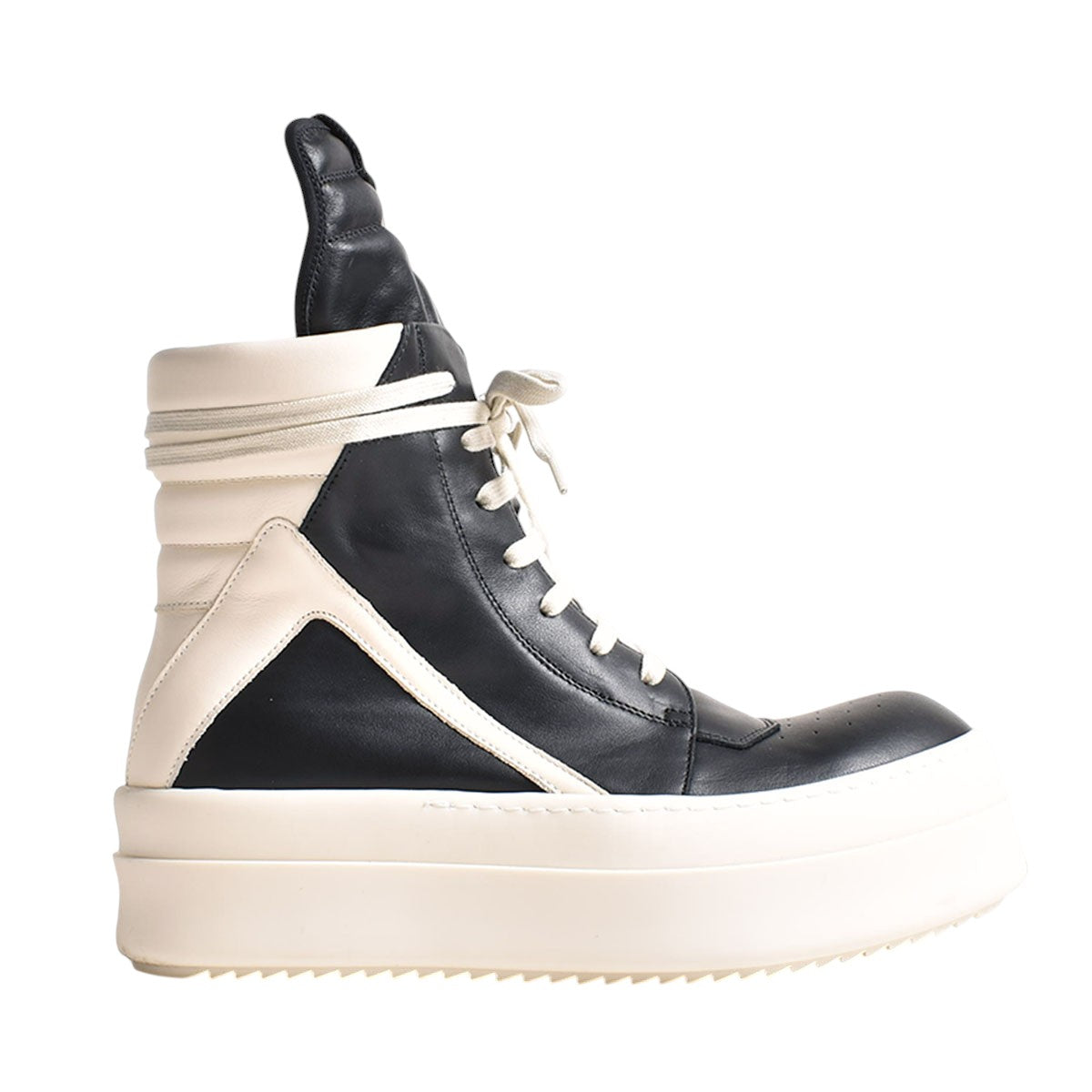 Rick Owens]MEGA BUMPER GEOBASKET/BLACK/MILK/MILK(RU02E1868LCO) – R&Co.