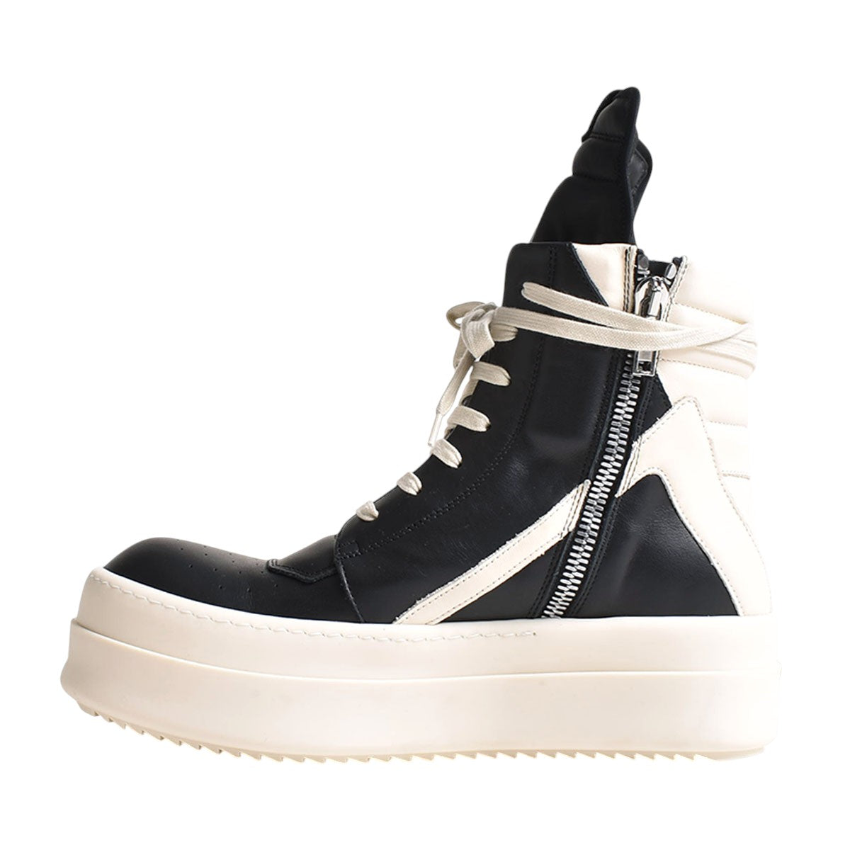Rick Owens]MEGA BUMPER GEOBASKET/BLACK/MILK/MILK(RU02E1868LCO) – R&Co.