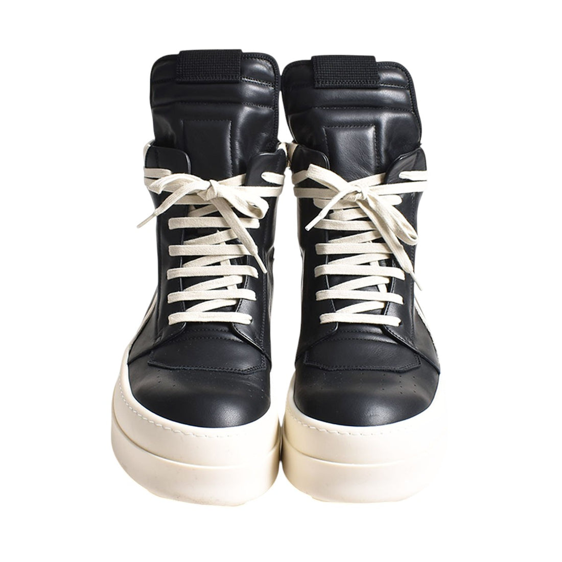 [Rick Owens]MEGA BUMPER GEOBASKET/BLACK/MILK/MILK(RU02E1868LCO)