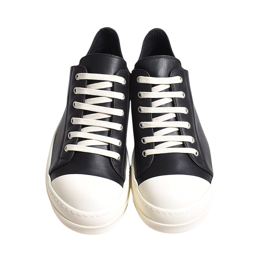 [Rick Owens]LOW SNEAKS/BLACK/MILK/MILK(RU02E1891LCO)