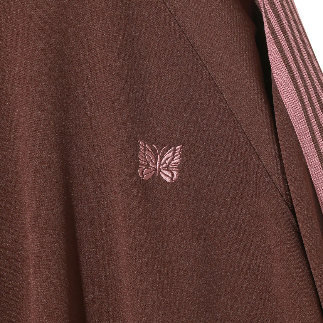 [NEEDLES]Track Crew Neck Shirt - Poly Smooth/BROWN(RW315)