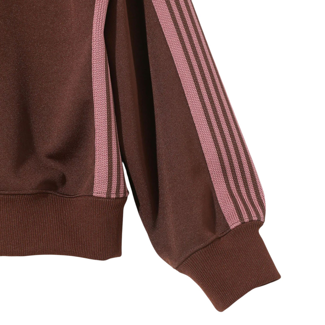 [NEEDLES]Track Crew Neck Shirt - Poly Smooth/BROWN(RW315)